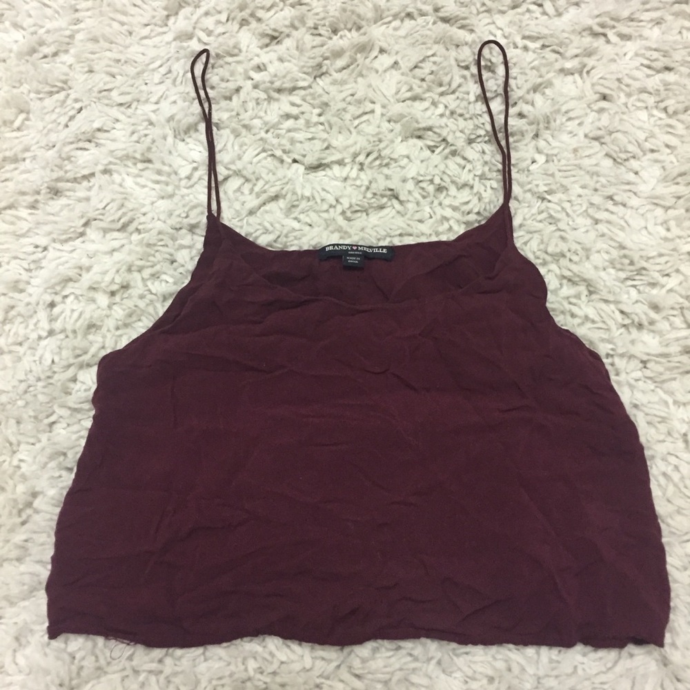 Brandy Melville maroon tank